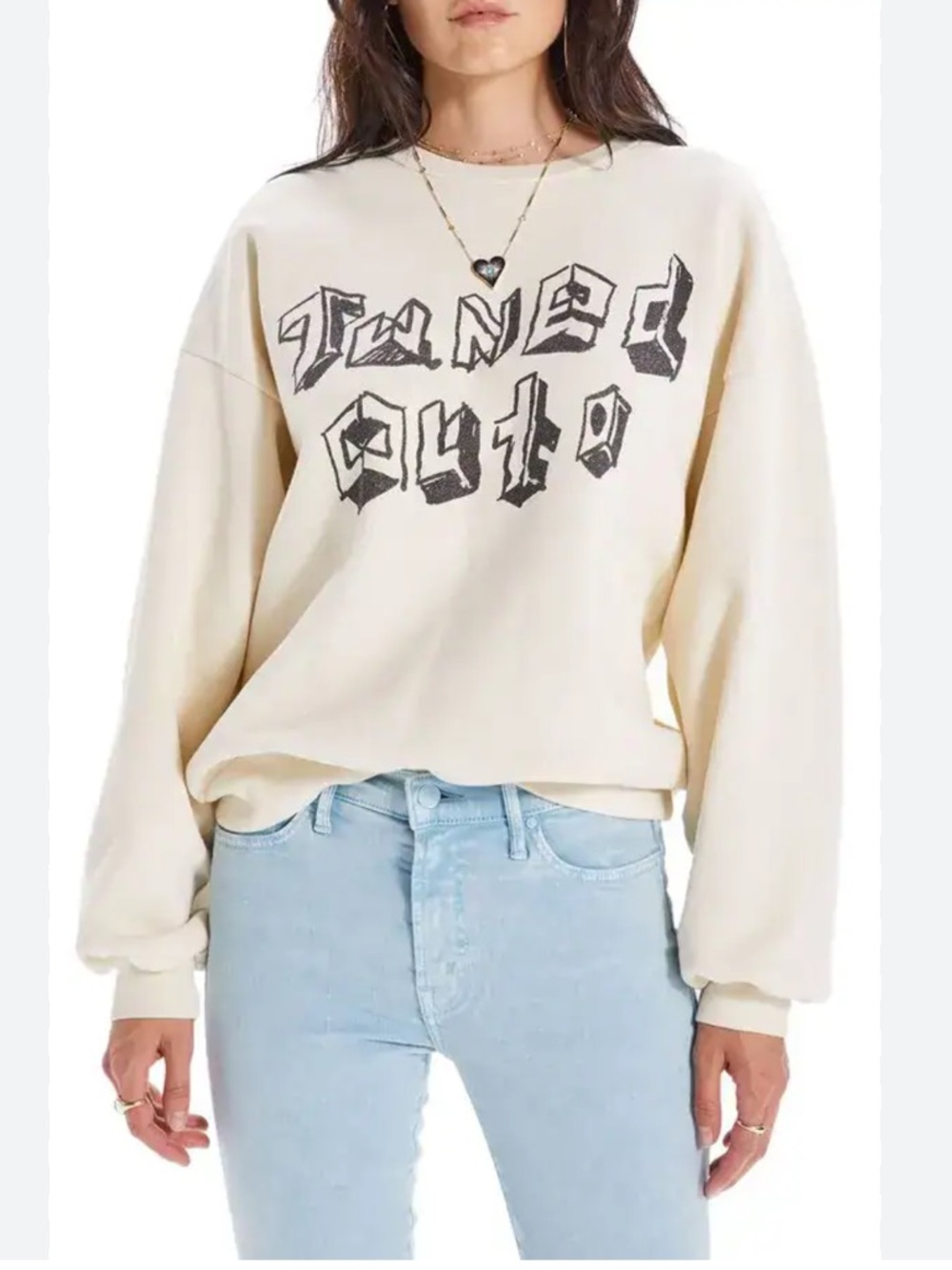 Mother the drop stargazer “tuned out” sweatshirt
